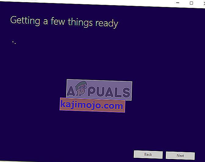 Medijos kūrimo įrankio inicijavimas sistemoje „Windows 10“