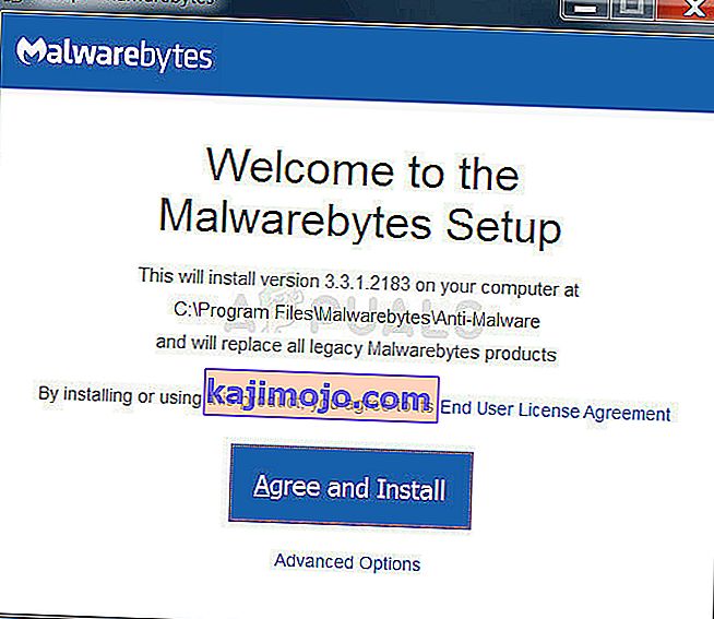 Malwarebytes installation process