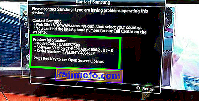 Tarkistetaan Samsung-television mallinumero