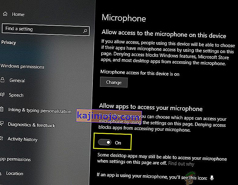 Changing Settings of Microphone