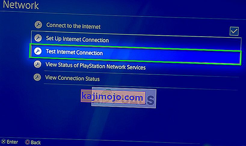 Testaa Internet-yhteys - verkkoasetukset PS4: llä