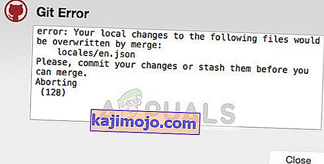 Git Error: Perubahan lokal Anda pada file berikut akan ditimpa dengan penggabungan saat pengkodean