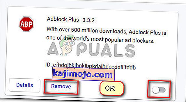 Nonaktifkan atau hapus instalan Adblock