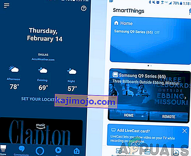 Εφαρμογή Samsung SmartThings
