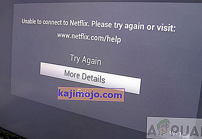 Netflix-virhe UI-122