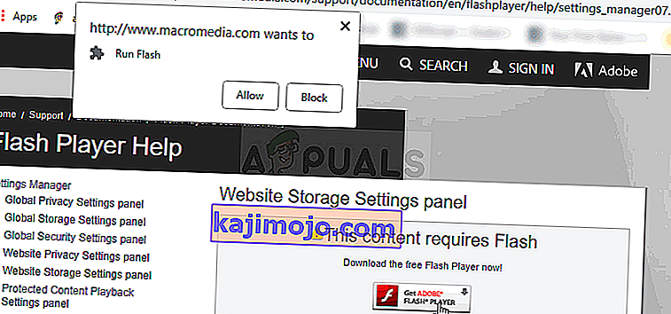 Macromedia Webhely tárolási beállításai panel