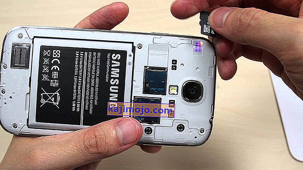 poista Samsung SD-kortti