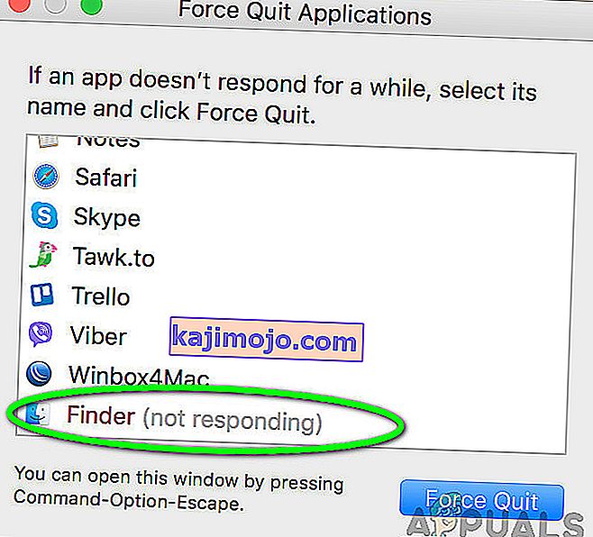Finder ei vastaa - Mac OS